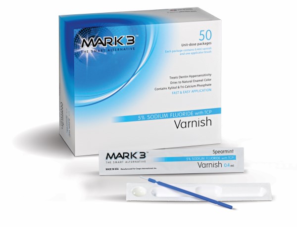 MARK3 5% Sodium Fluoride Varnish with TCP Caramel Unidose 50count  / box